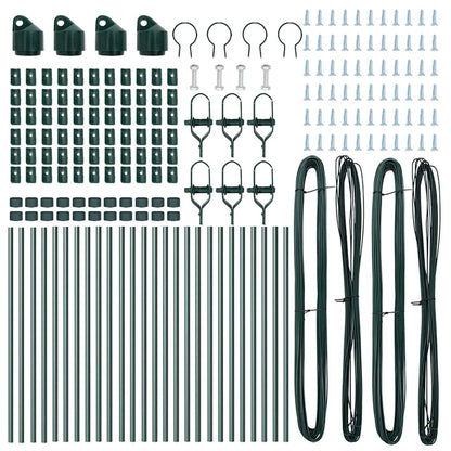 Palo della recinzione 26 pcs Verde 3,2 x 3,2 x 120 cm