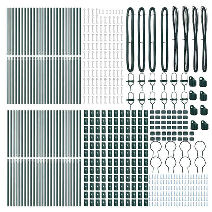 Palo della recinzione 52 pcs Verde 3,2 x 3,2 x 150 cm
