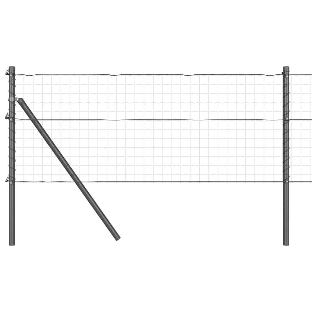 Palo della recinzione 26 pcs Grigio 3,2 x 3,2 x 80 cm