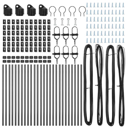 Palo della recinzione 26 pcs Grigio 3,2 x 3,2 x 80 cm