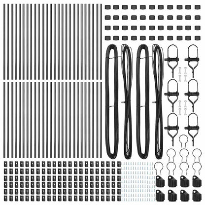 Palo della recinzione 52 pcs Grigio 3,2 x 3,2 x 80 cm