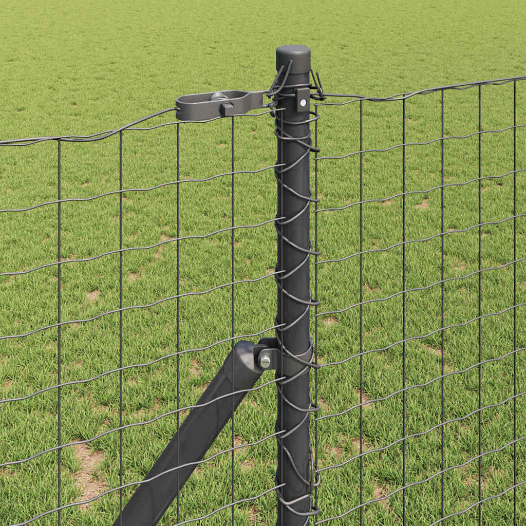 Palo della recinzione 26 pcs Grigio 3,2 x 3,2 x 170 cm