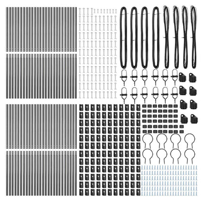 Palo della recinzione 52 pcs Grigio 3,2 x 3,2 x 200 cm
