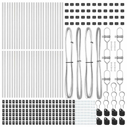 Palo della recinzione 52 pcs Grigio 3,2 x 3,2 x 100 cm