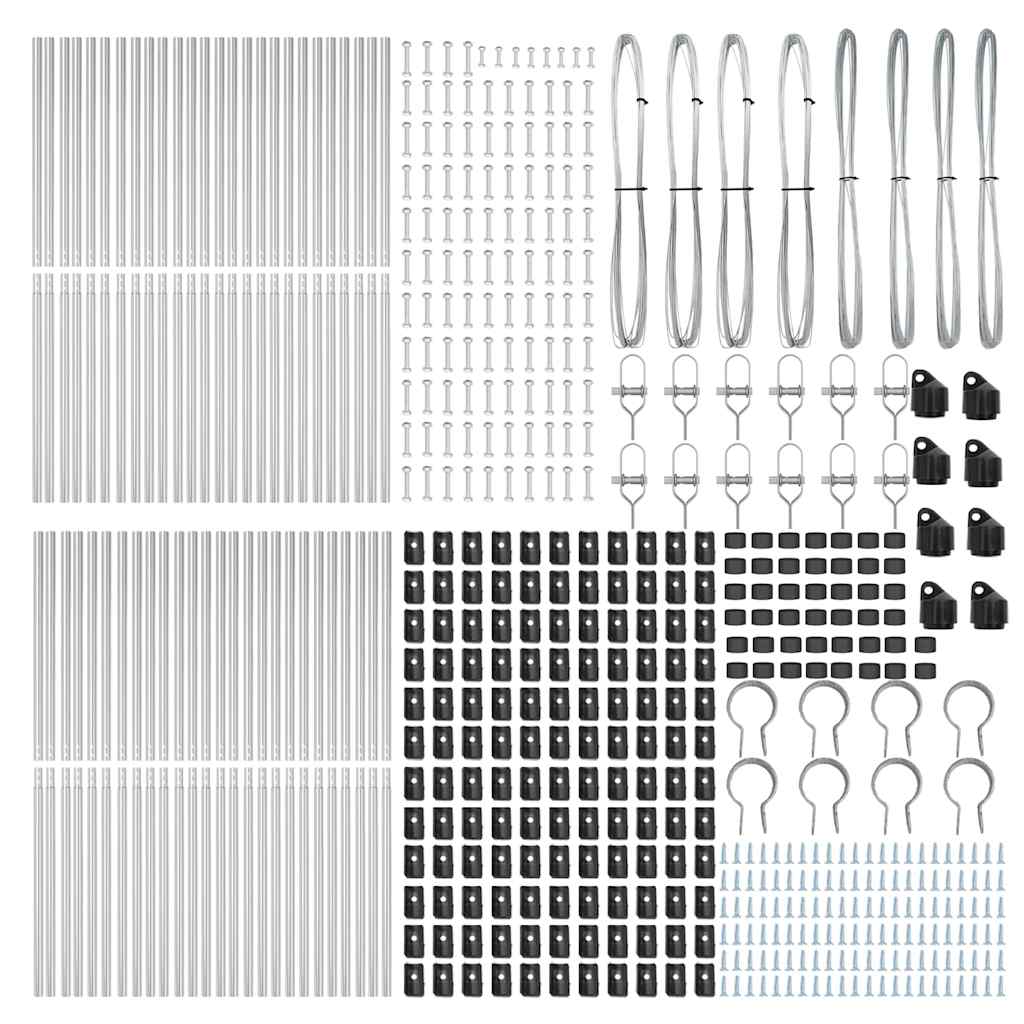 Palo della recinzione 52 pcs Grigio 3,2 x 3,2 x 170 cm