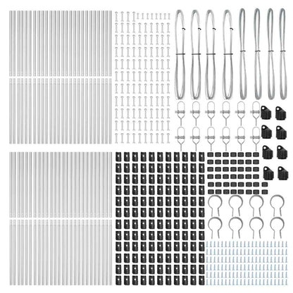 Palo della recinzione 52 pcs Grigio 3,2 x 3,2 x 170 cm