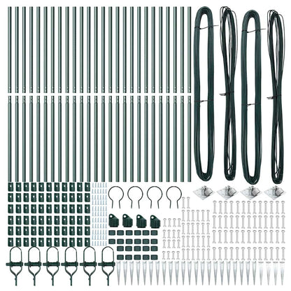 Palo della recinzione 26 pcs Grigio 3,2 x 3,2 x 140 cm