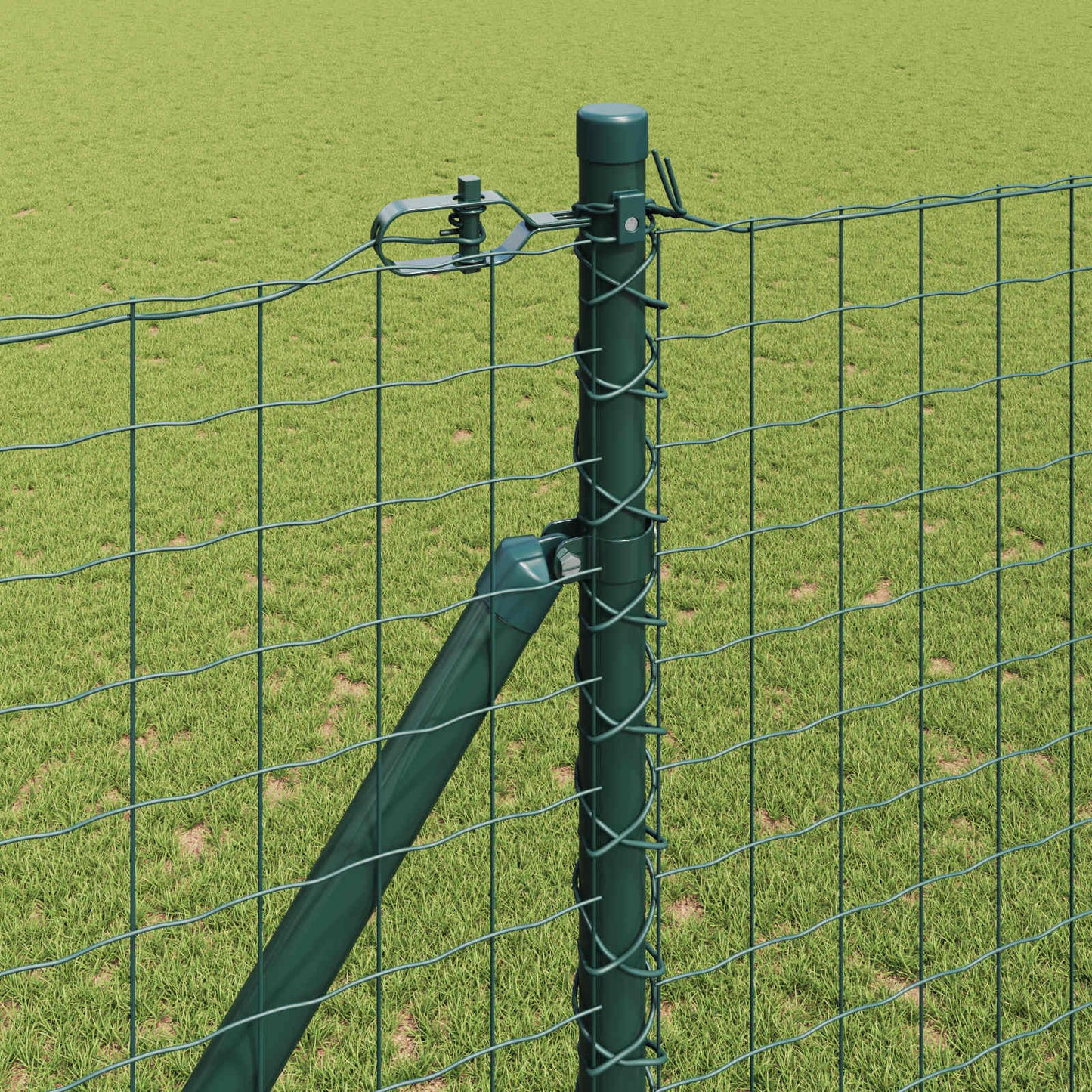 Palo della recinzione 26 pcs Grigio 3,2 x 3,2 x 225 cm