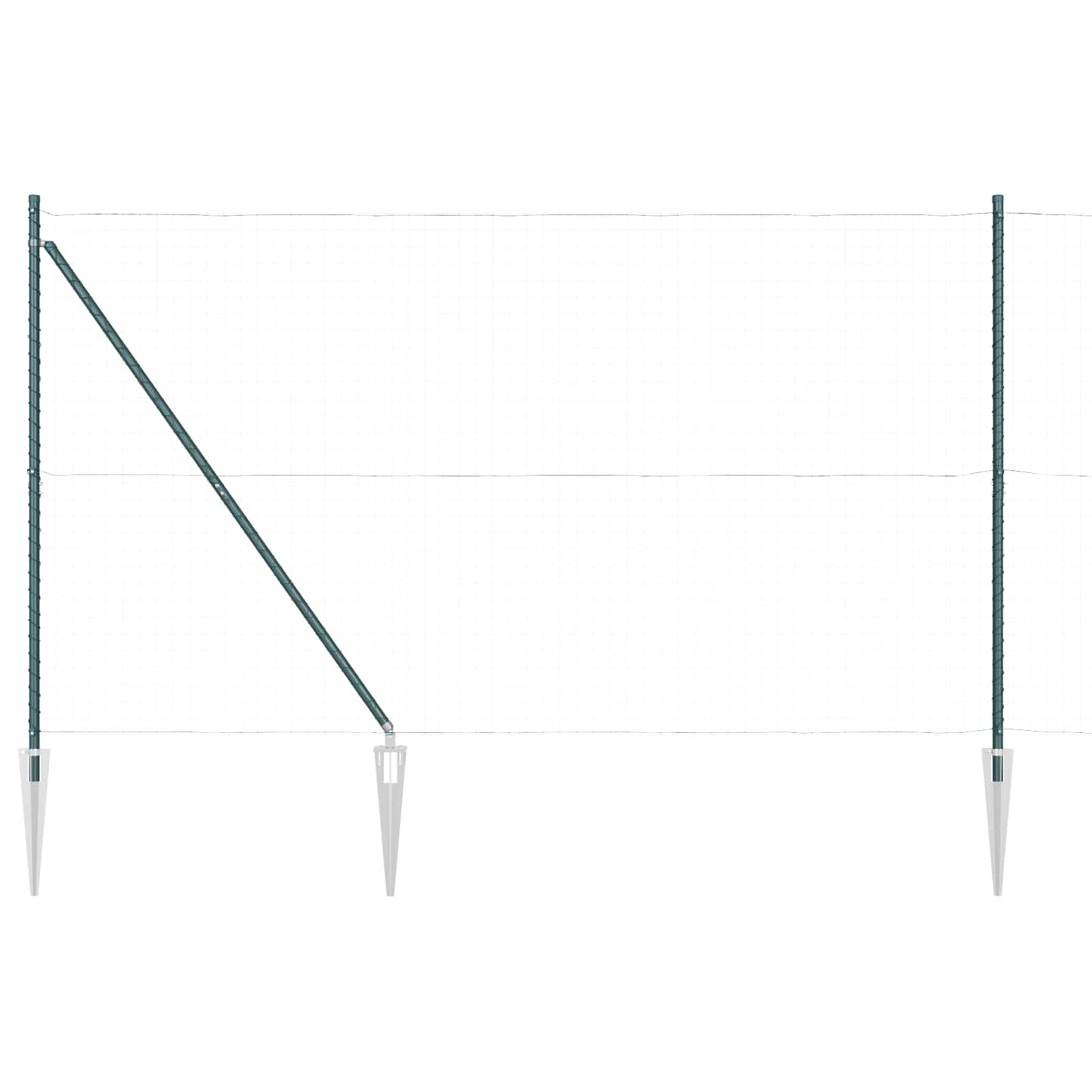 Palo della recinzione 26 pcs Grigio 3,2 x 3,2 x 225 cm