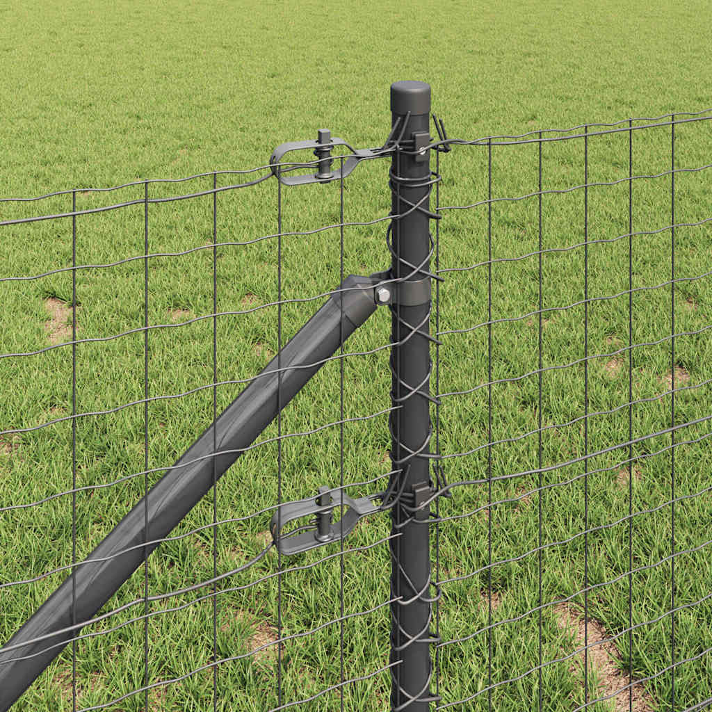 Palo della recinzione 26 pcs Grigio 3,2 x 3,2 x 105 cm