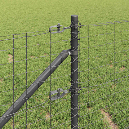 Palo della recinzione 52 pcs Grigio 3,2 x 3,2 x 145 cm