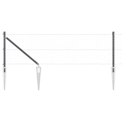 Palo della recinzione 52 pcs Grigio 3,2 x 3,2 x 165 cm