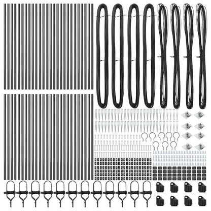 Palo della recinzione 52 pcs Grigio 3,2 x 3,2 x 165 cm