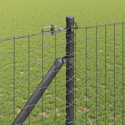 Palo della recinzione 52 pcs Grigio 3,2 x 3,2 x 185 cm