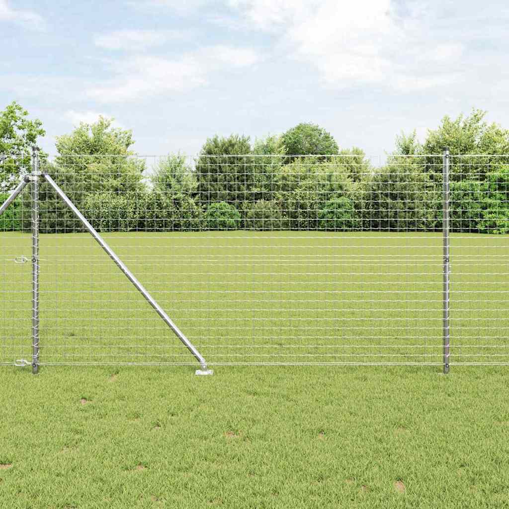 Palo della recinzione 26 pcs Grigio 3,2 x 3,2 x 185 cm