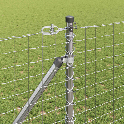 Palo della recinzione 52 pcs Grigio 3,2 x 3,2 x 205 cm