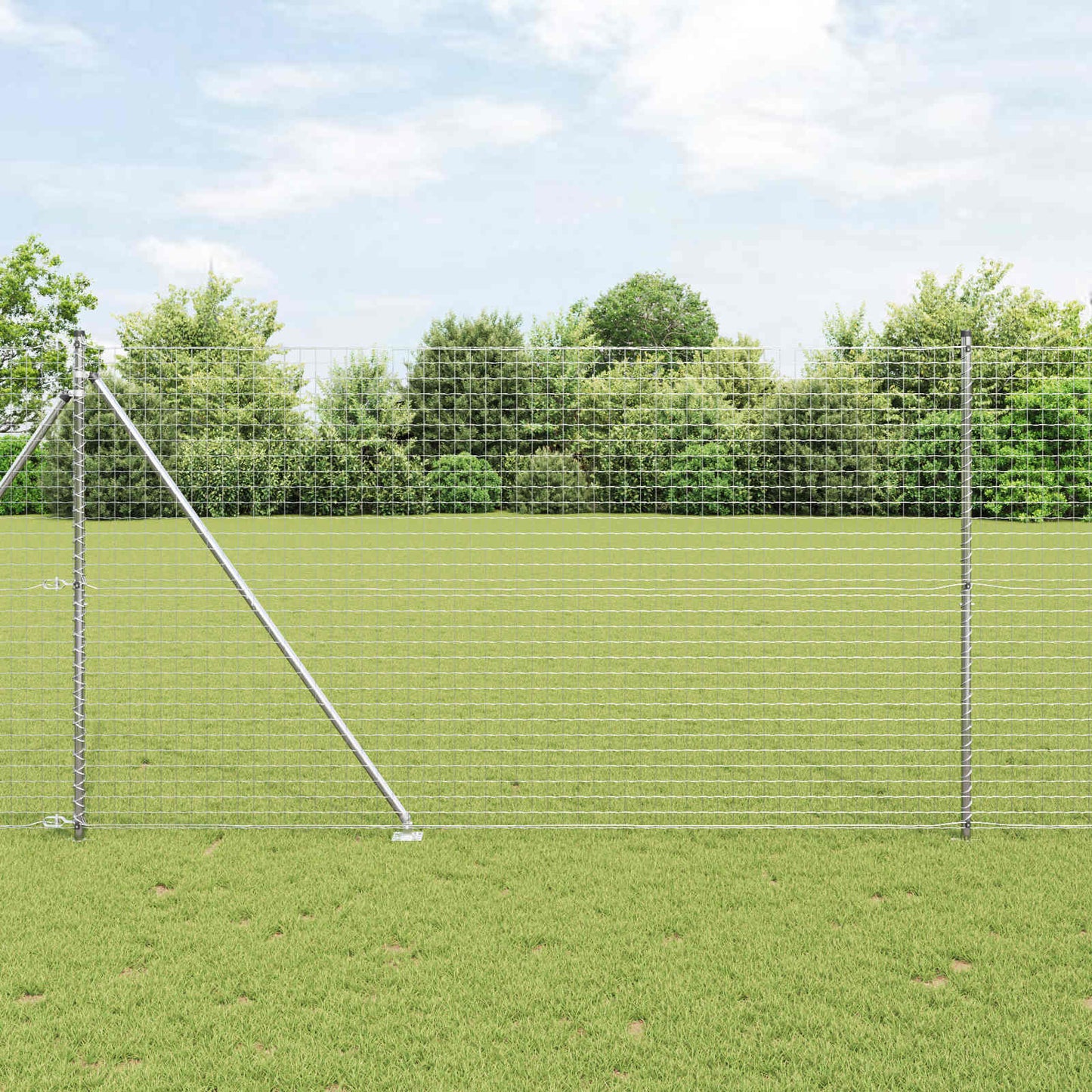 Palo della recinzione 26 pcs Grigio 3,2 x 3,2 x 215 cm