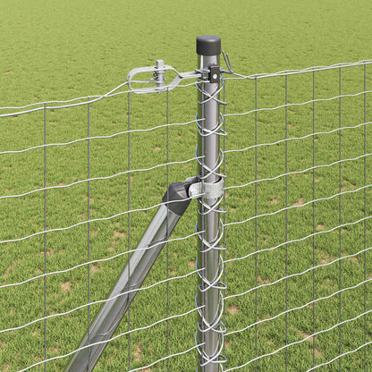 Palo della recinzione 52 pcs Grigio 3,2 x 3,2 x 215 cm
