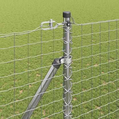 Palo della recinzione 52 pcs Grigio 3,2 x 3,2 x 225 cm