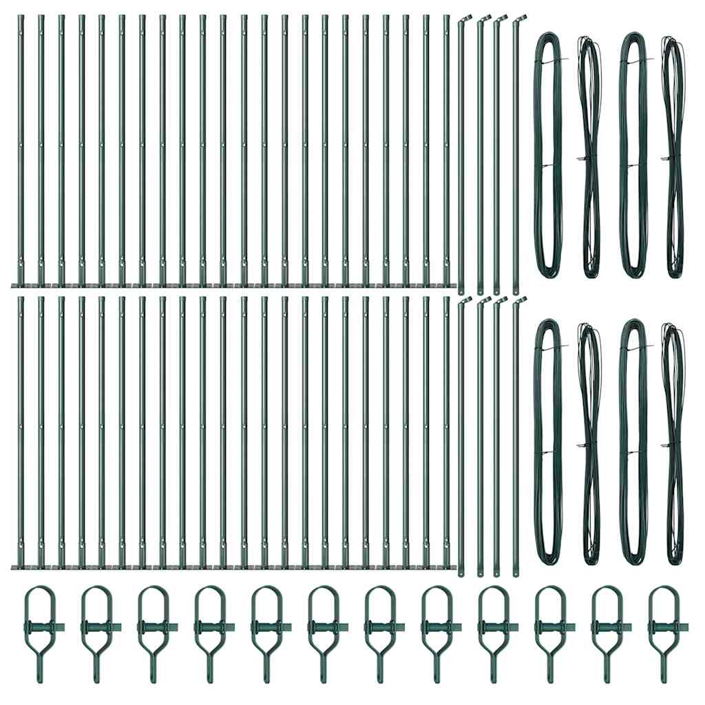 Palo della recinzione 52 pcs Grigio 3,2 x 3,2 x 70 cm