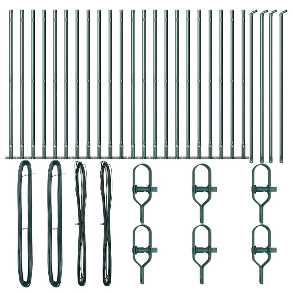 Palo della recinzione 26 pcs Grigio 3,2 x 3,2 x 90 cm