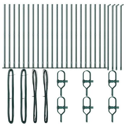 Palo della recinzione 26 pcs Grigio 3,2 x 3,2 x 90 cm