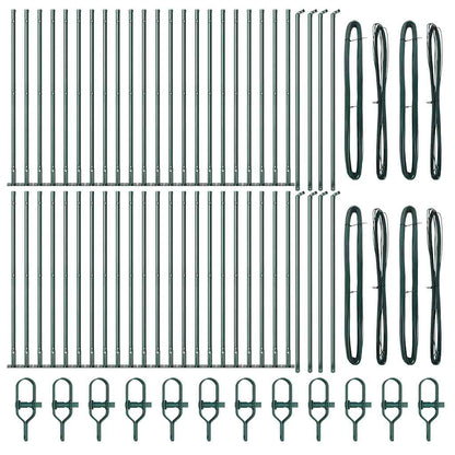 Palo della recinzione 52 pcs Grigio 3,2 x 3,2 x 90 cm