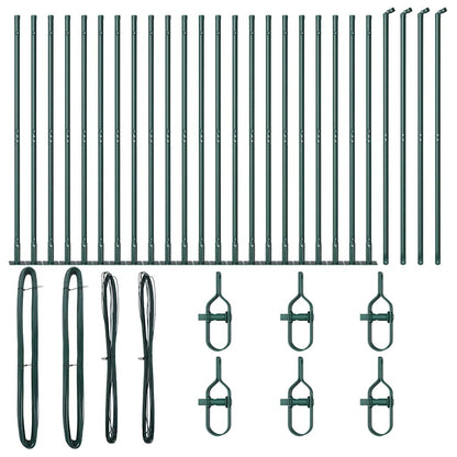 Palo della recinzione 26 pcs Grigio 3,2 x 3,2 x 160 cm