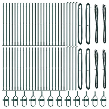 Palo della recinzione 52 pcs Grigio 3,2 x 3,2 x 170 cm