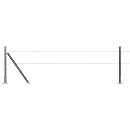 Palo della recinzione 26 pcs Grigio 3,2 x 3,2 x 50 cm