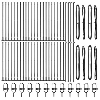 Palo della recinzione 52 pcs Grigio 3,2 x 3,2 x 70 cm