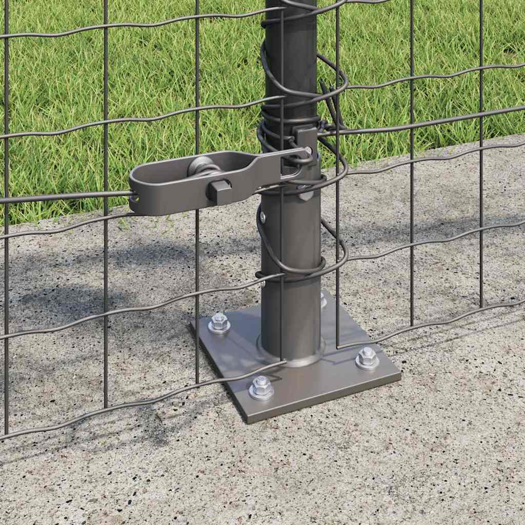 Palo della recinzione 26 pcs Grigio 3,2 x 3,2 x 90 cm