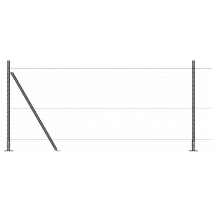 Palo della recinzione 26 pcs Grigio 3,2 x 3,2 x 90 cm
