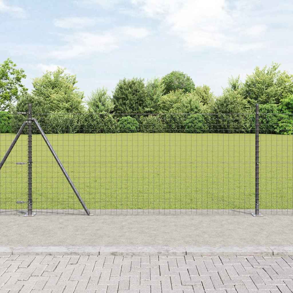 Palo della recinzione 52 pcs Grigio 3,2 x 3,2 x 110 cm