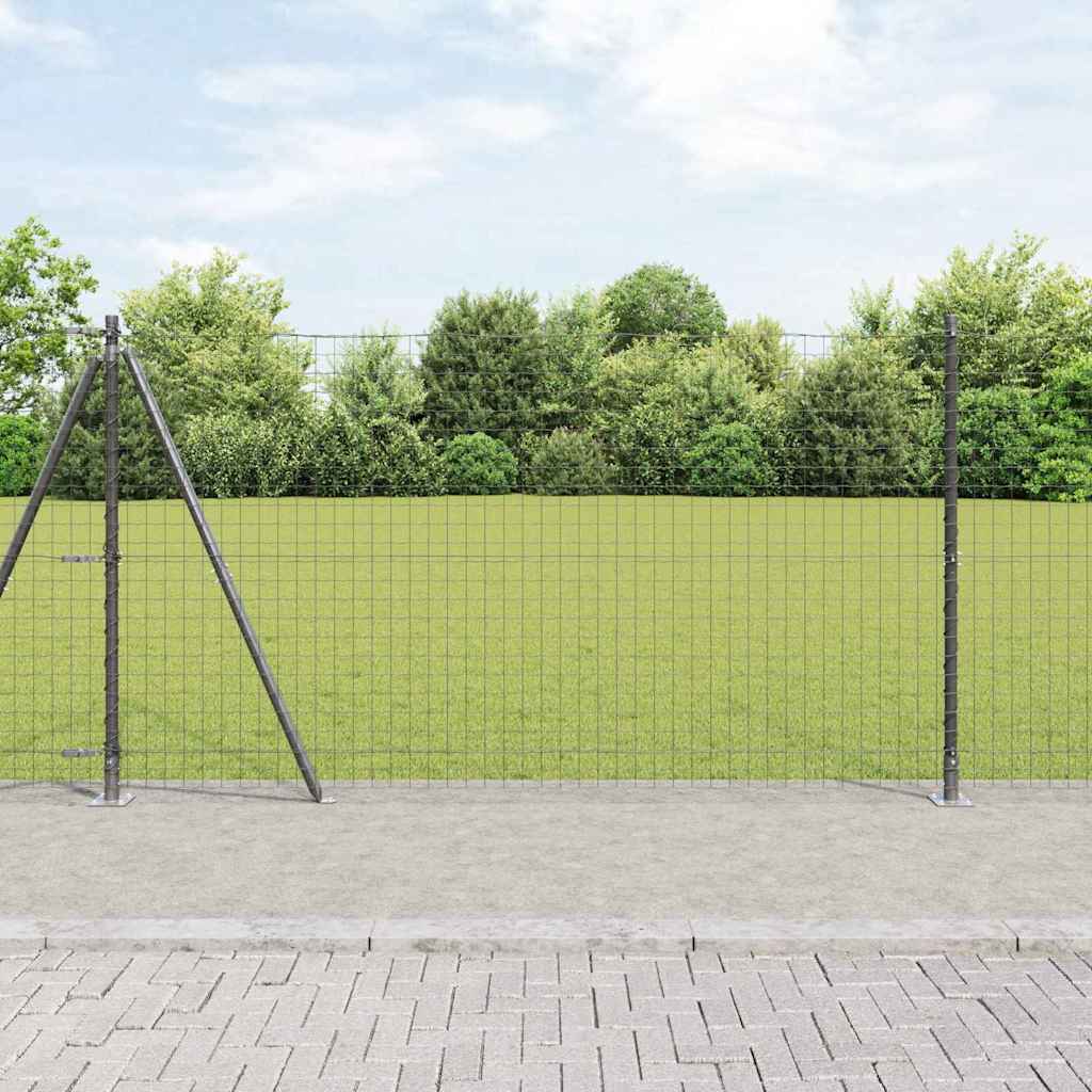Palo della recinzione 26 pcs Grigio 3,2 x 3,2 x 150 cm