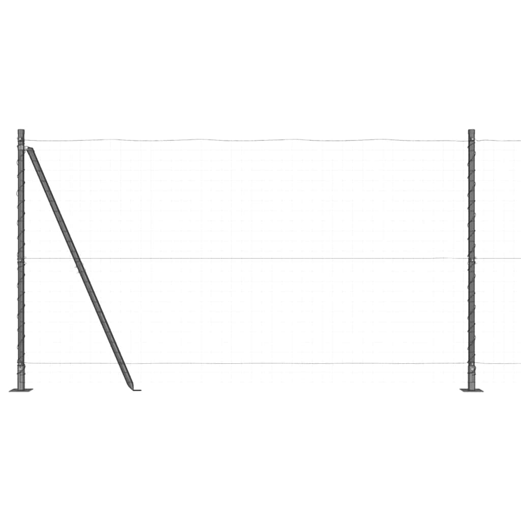 Palo della recinzione 52 pcs Grigio 3,2 x 3,2 x 150 cm