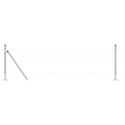 Palo della recinzione 52 pcs Grigio 3,2 x 3,2 x 50 cm
