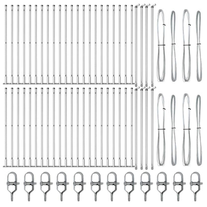 Palo della recinzione 52 pcs Grigio 3,2 x 3,2 x 110 cm