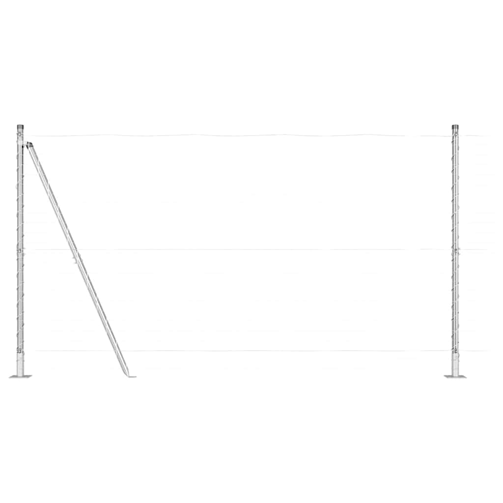Palo della recinzione 26 pcs Grigio 3,2 x 3,2 x 150 cm