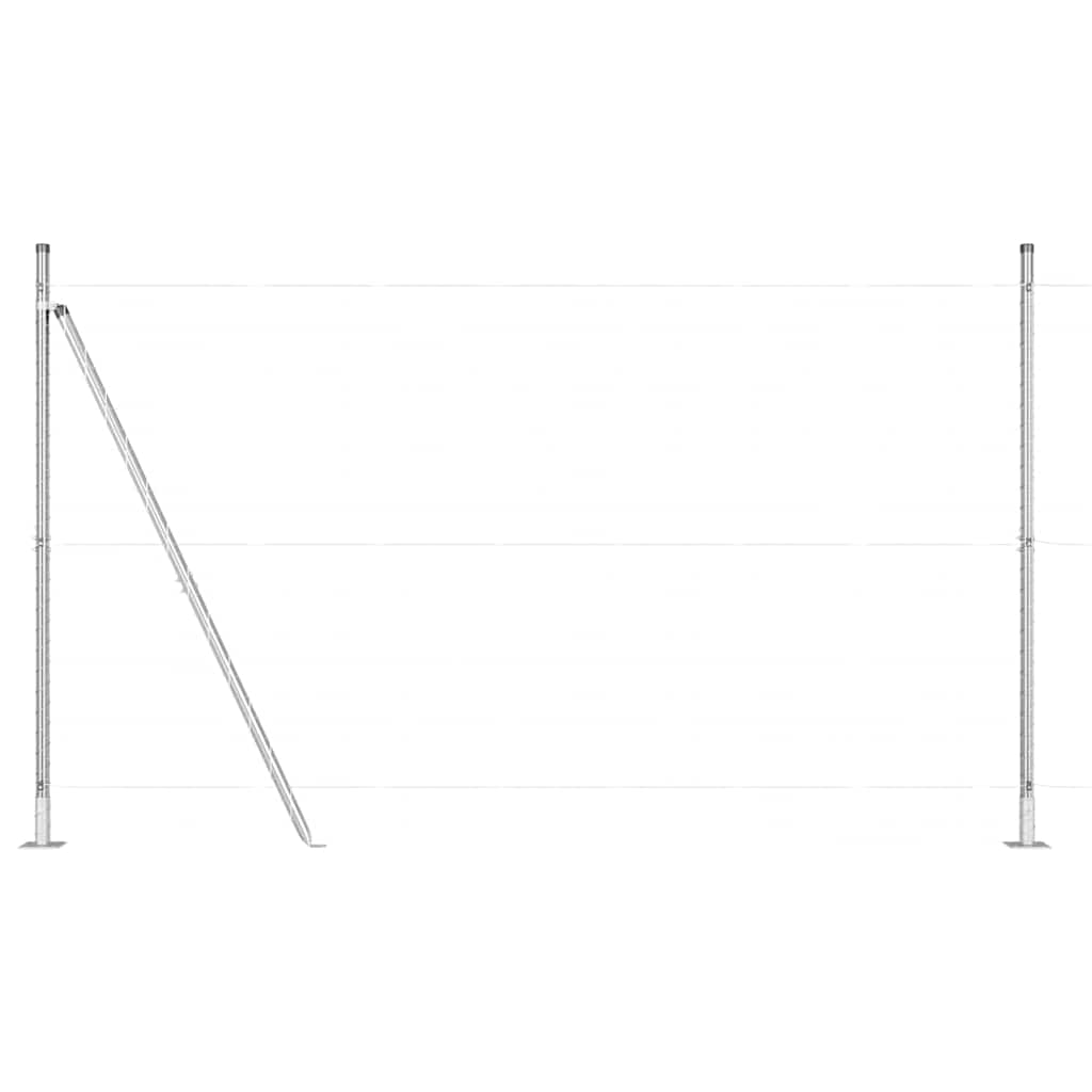 Palo della recinzione 26 pcs Grigio 3,2 x 3,2 x 170 cm