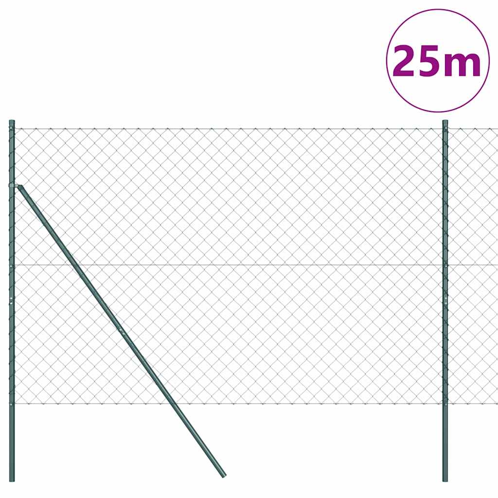 Palo della recinzione Verde 1,5 x 25 m (maglia 60 x 60 mm)