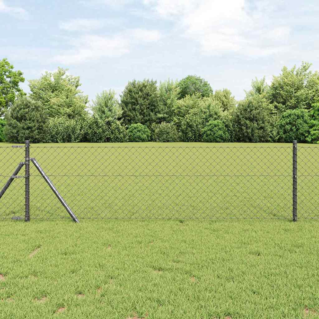Palo della recinzione Grigio 10 x 0,6 m (rete 40 x 40 mm)