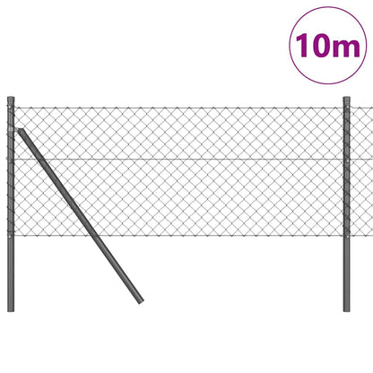 Palo della recinzione Grigio 10 x 0,8 m (maglia 40 x 40 mm)