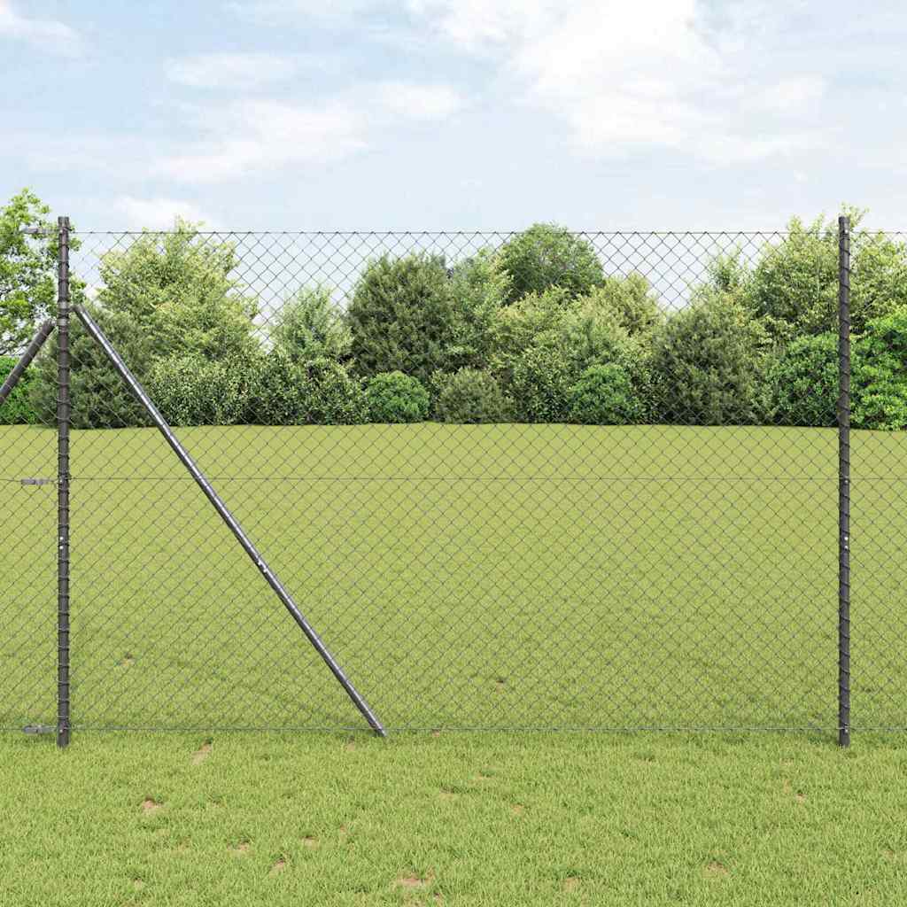 Palo della recinzione Grigio 10 x 1,5 m (maglia 40 x 40 mm)