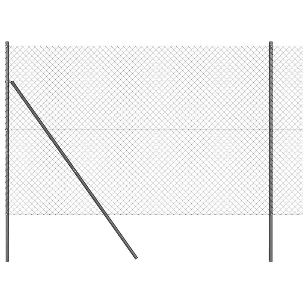 Palo della recinzione Grigio 10 x 1,5 m (maglia 40 x 40 mm)