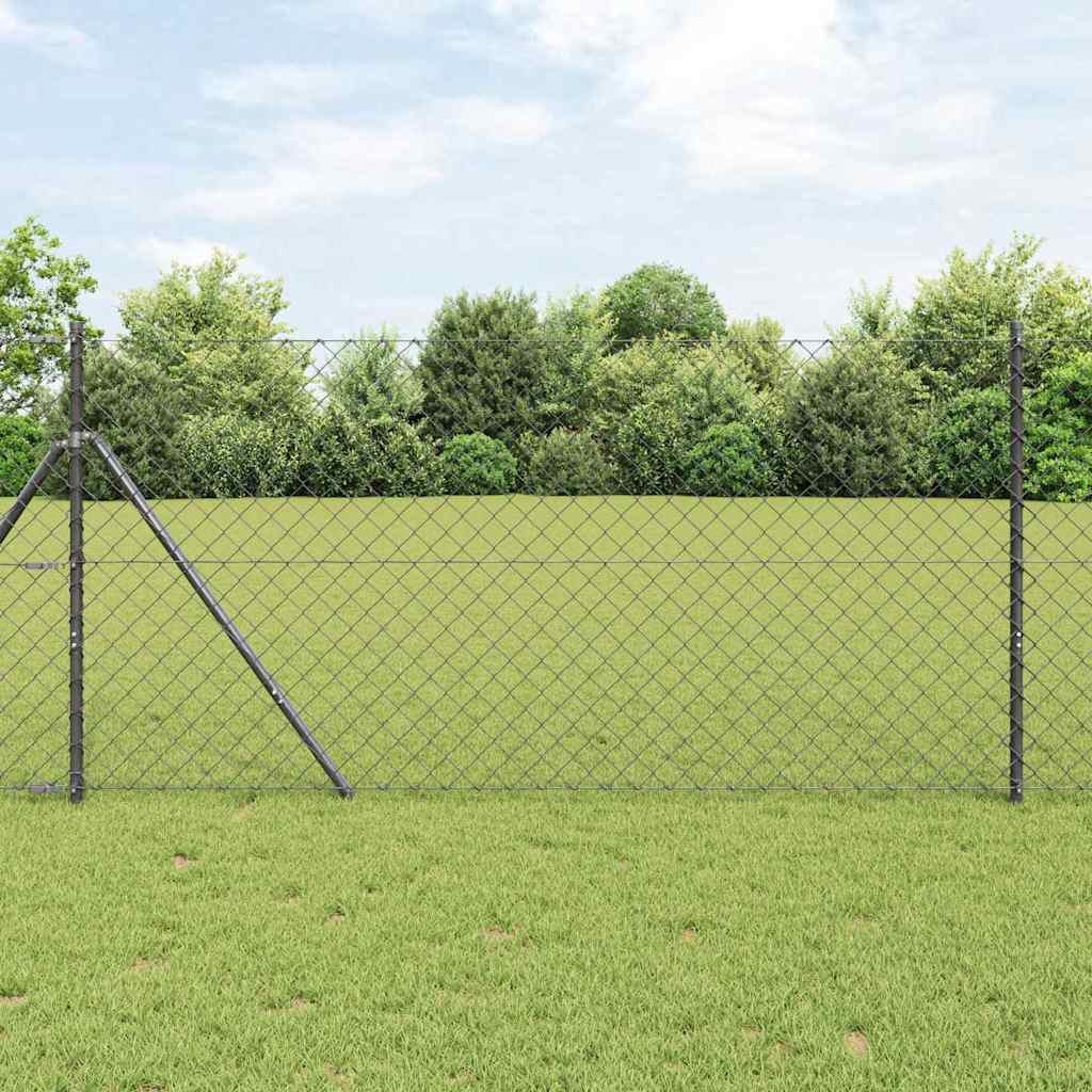 Palo della recinzione Grigio 10 x 1,4 m (maglia 60 x 60 mm)