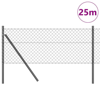 Palo della recinzione Grigio 25 x 0,6 m (maglie 40 x 40 mm)