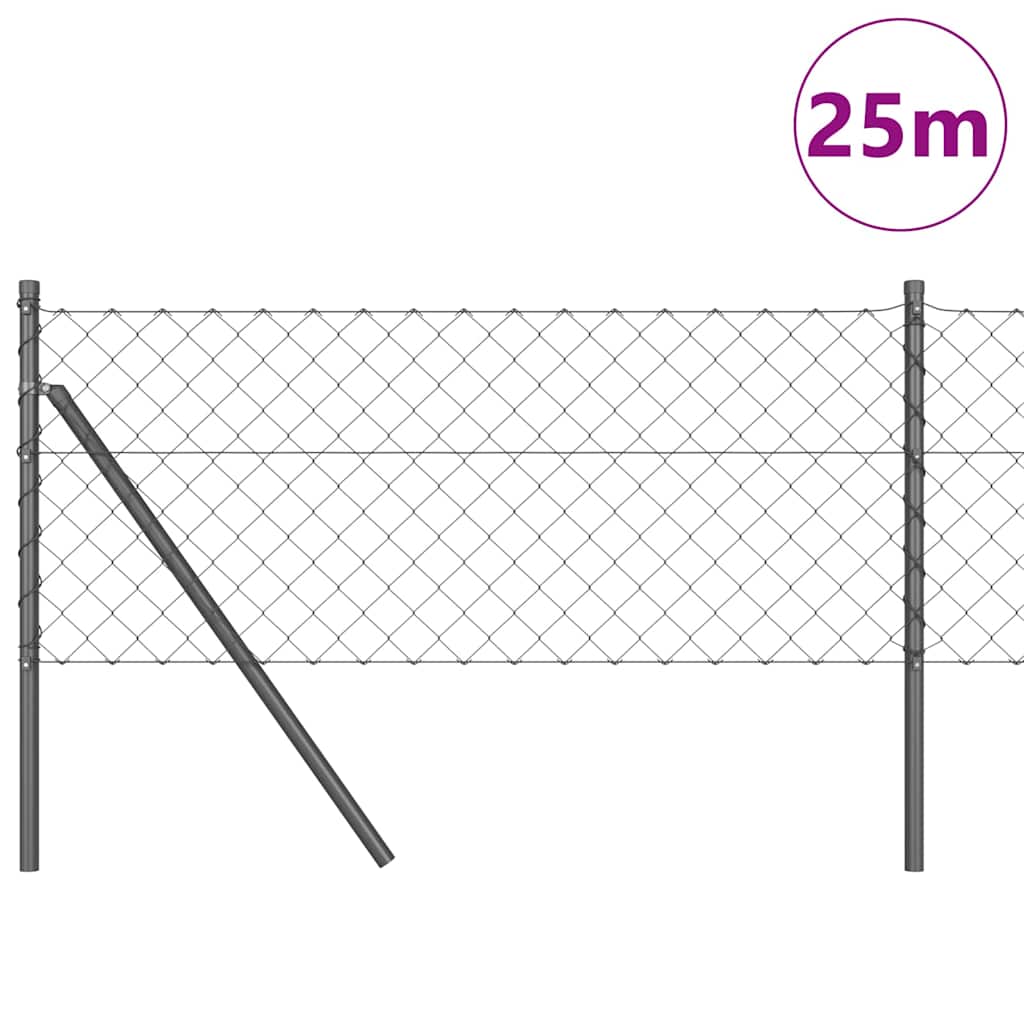 Palo della recinzione Grigio 25 x 0,4 m (rete 60 x 60 mm)