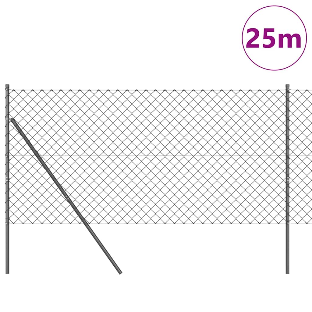 Palo della recinzione Grigio 25 x 1,2 m (maglie 60 x 60 mm)