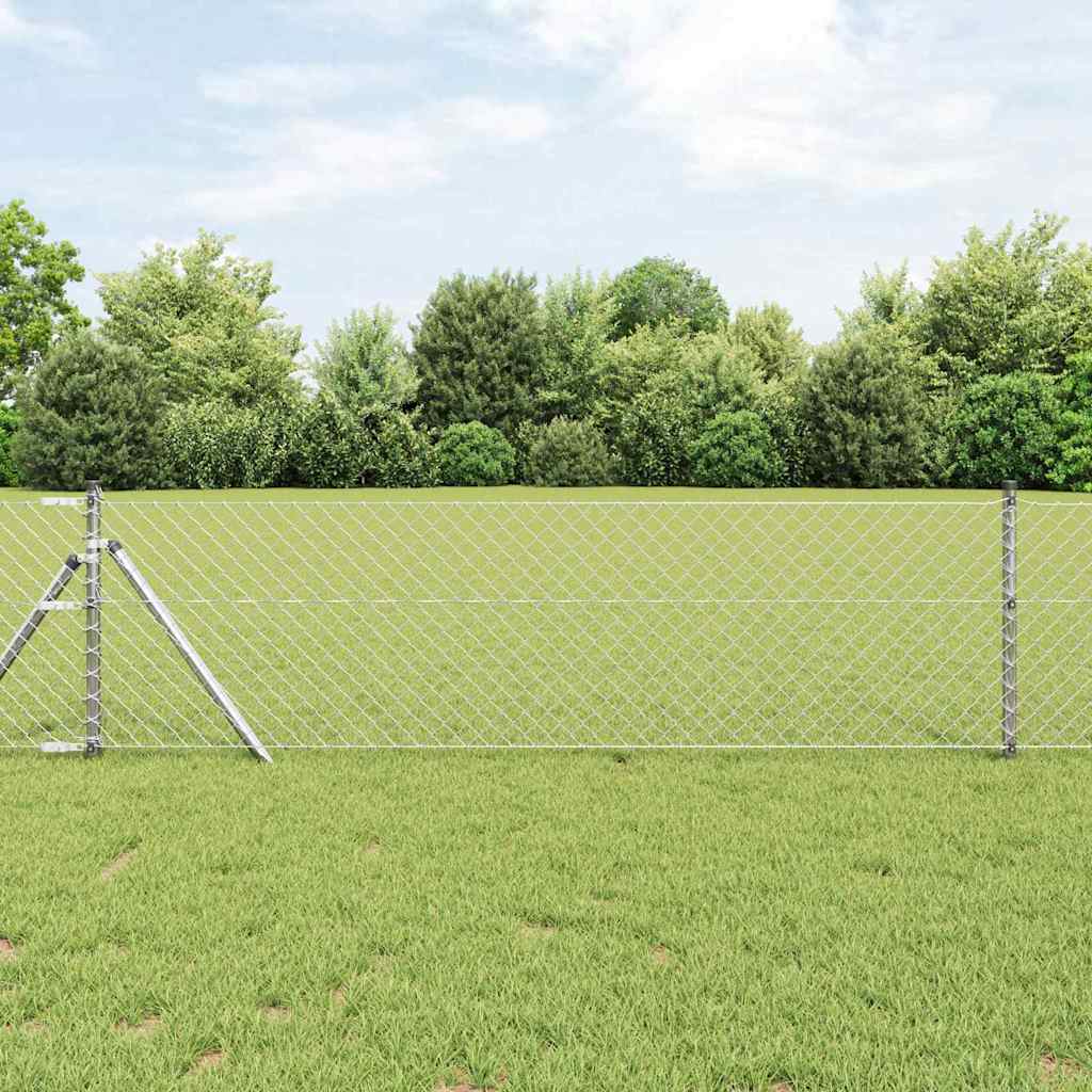 Palo della recinzione Argento 10 x 0,4 m (maglia 40 x 40 mm)